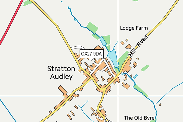 OX27 9DA map - OS VectorMap District (Ordnance Survey)