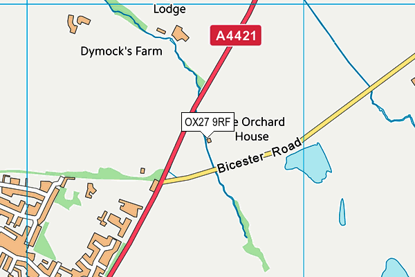 OX27 9RF map - OS VectorMap District (Ordnance Survey)