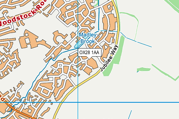 OX28 1AA map - OS VectorMap District (Ordnance Survey)
