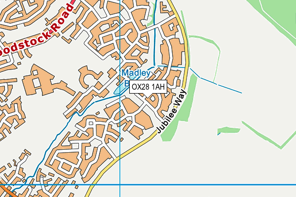 OX28 1AH map - OS VectorMap District (Ordnance Survey)