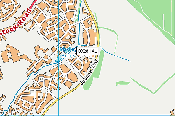 OX28 1AL map - OS VectorMap District (Ordnance Survey)
