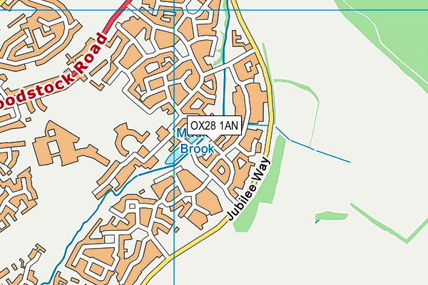 OX28 1AN map - OS VectorMap District (Ordnance Survey)