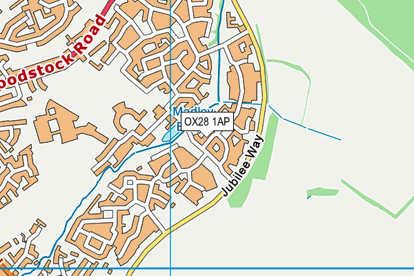 OX28 1AP map - OS VectorMap District (Ordnance Survey)