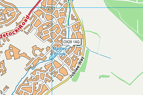 OX28 1AQ map - OS VectorMap District (Ordnance Survey)