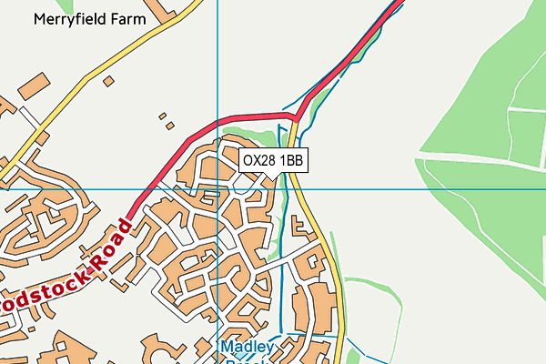 OX28 1BB map - OS VectorMap District (Ordnance Survey)