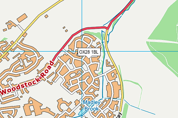 OX28 1BL map - OS VectorMap District (Ordnance Survey)