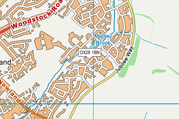 OX28 1BN map - OS VectorMap District (Ordnance Survey)