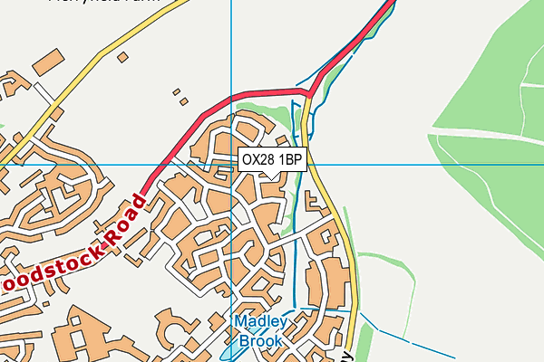OX28 1BP map - OS VectorMap District (Ordnance Survey)