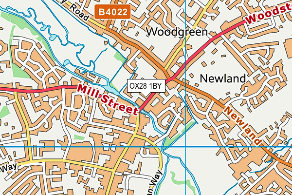OX28 1BY map - OS VectorMap District (Ordnance Survey)