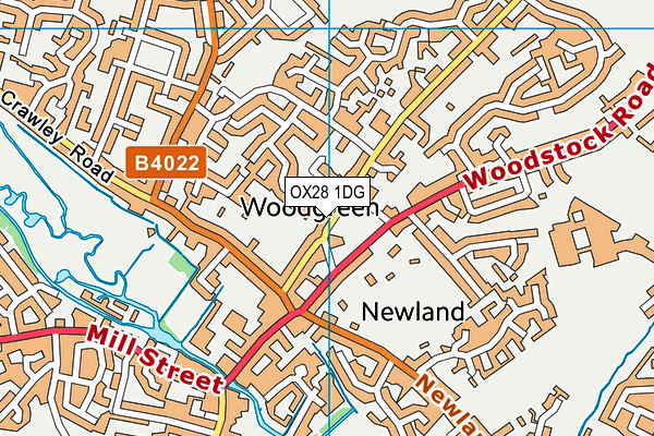 OX28 1DG map - OS VectorMap District (Ordnance Survey)