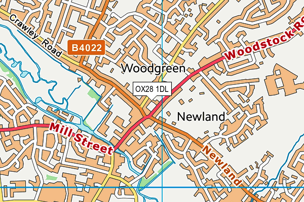OX28 1DL map - OS VectorMap District (Ordnance Survey)