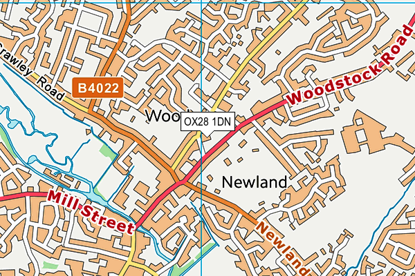 OX28 1DN map - OS VectorMap District (Ordnance Survey)