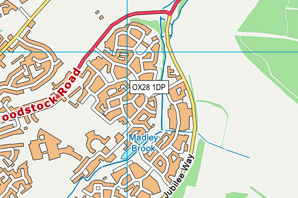 OX28 1DP map - OS VectorMap District (Ordnance Survey)
