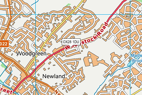 OX28 1DU map - OS VectorMap District (Ordnance Survey)