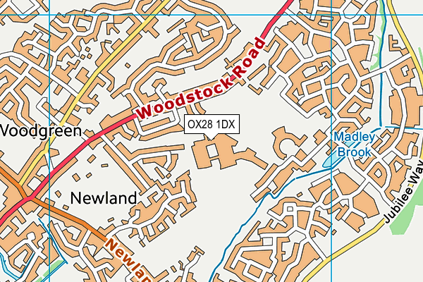 OX28 1DX map - OS VectorMap District (Ordnance Survey)