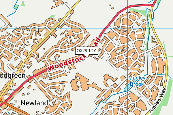 OX28 1DY map - OS VectorMap District (Ordnance Survey)