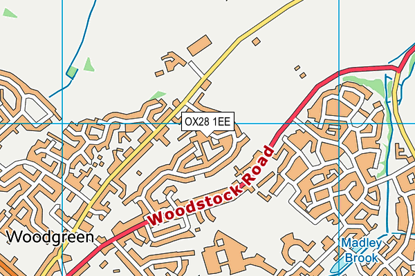 OX28 1EE map - OS VectorMap District (Ordnance Survey)