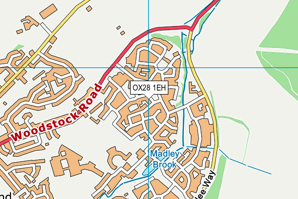 OX28 1EH map - OS VectorMap District (Ordnance Survey)