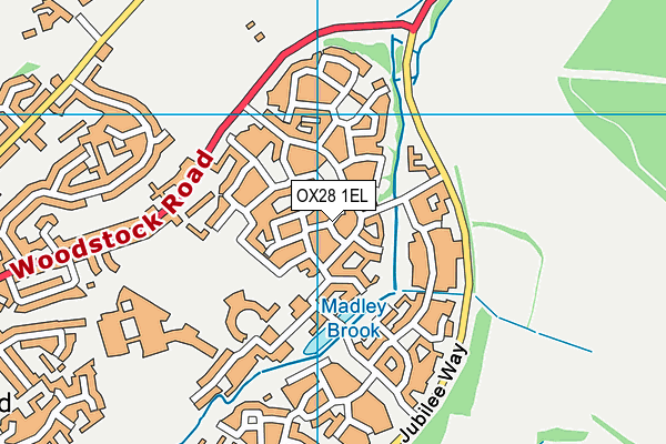 OX28 1EL map - OS VectorMap District (Ordnance Survey)
