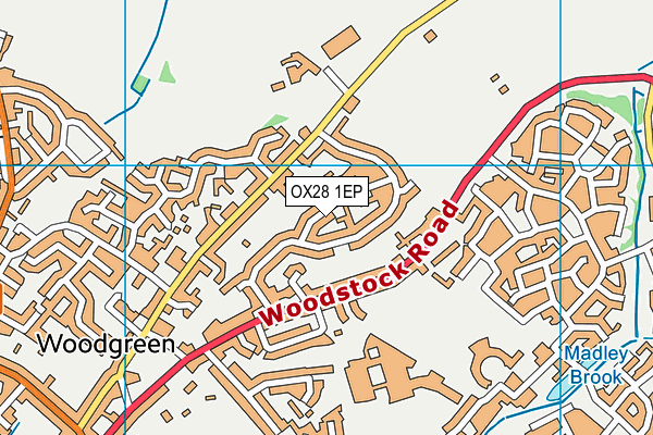 OX28 1EP map - OS VectorMap District (Ordnance Survey)