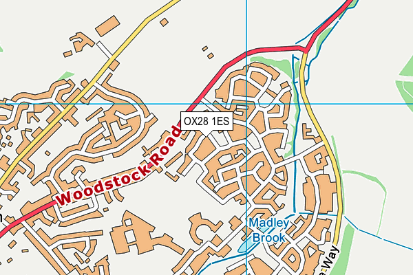 OX28 1ES map - OS VectorMap District (Ordnance Survey)