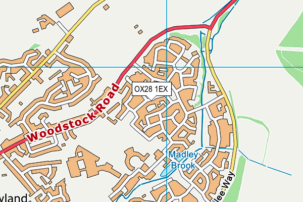 OX28 1EX map - OS VectorMap District (Ordnance Survey)