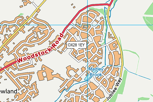 OX28 1EY map - OS VectorMap District (Ordnance Survey)