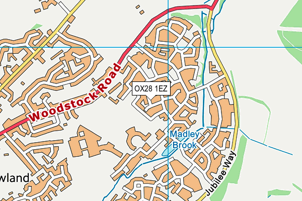 OX28 1EZ map - OS VectorMap District (Ordnance Survey)