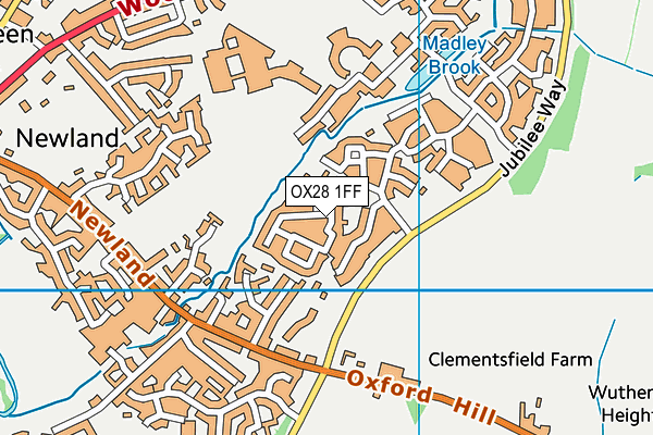 OX28 1FF map - OS VectorMap District (Ordnance Survey)