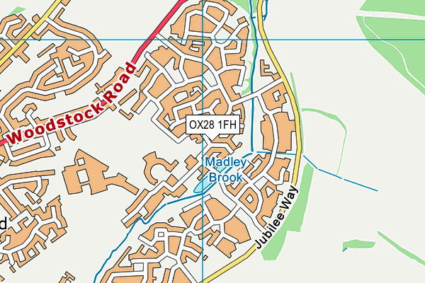 OX28 1FH map - OS VectorMap District (Ordnance Survey)