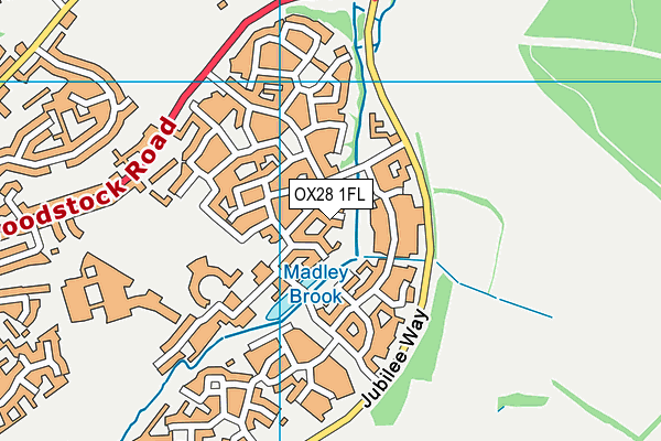 OX28 1FL map - OS VectorMap District (Ordnance Survey)