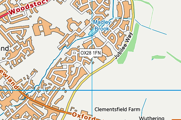 OX28 1FN map - OS VectorMap District (Ordnance Survey)