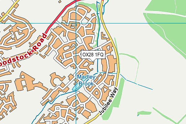 OX28 1FQ map - OS VectorMap District (Ordnance Survey)