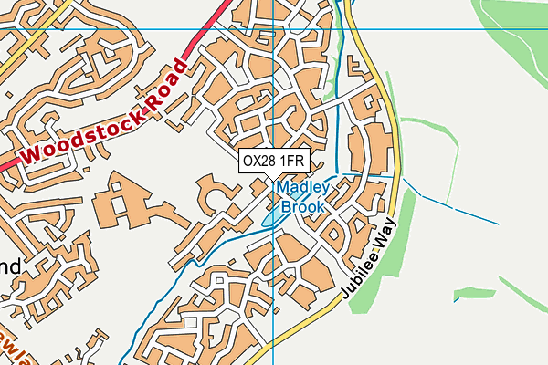 OX28 1FR map - OS VectorMap District (Ordnance Survey)