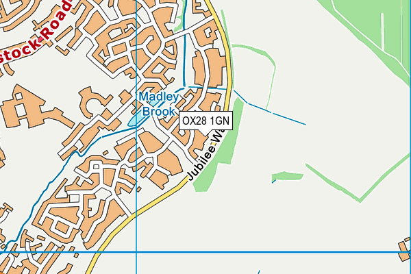 OX28 1GN map - OS VectorMap District (Ordnance Survey)