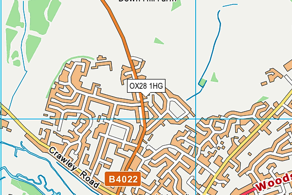 OX28 1HG map - OS VectorMap District (Ordnance Survey)