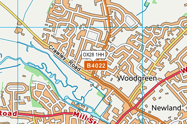 OX28 1HH map - OS VectorMap District (Ordnance Survey)