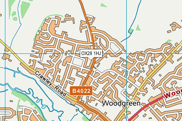 OX28 1HJ map - OS VectorMap District (Ordnance Survey)