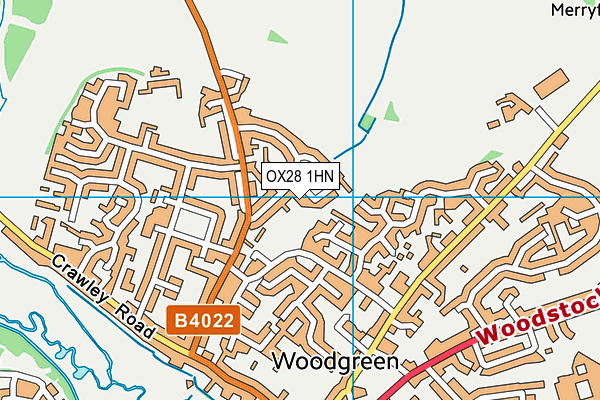 OX28 1HN map - OS VectorMap District (Ordnance Survey)