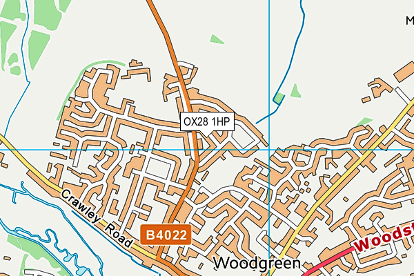 OX28 1HP map - OS VectorMap District (Ordnance Survey)