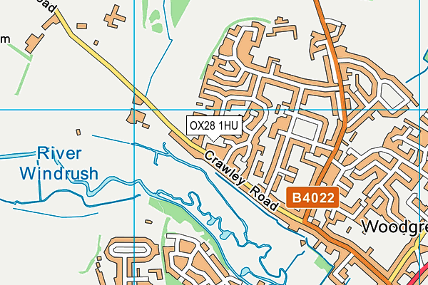 OX28 1HU map - OS VectorMap District (Ordnance Survey)