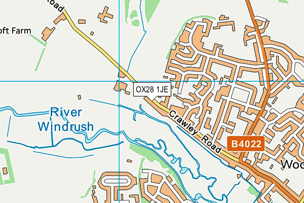 OX28 1JE map - OS VectorMap District (Ordnance Survey)