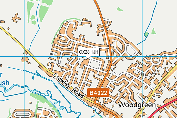 OX28 1JH map - OS VectorMap District (Ordnance Survey)