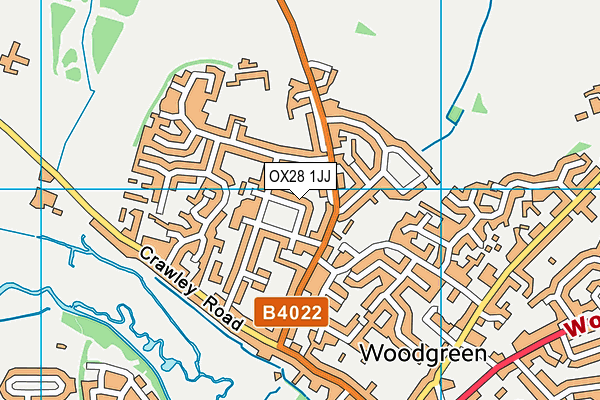 OX28 1JJ map - OS VectorMap District (Ordnance Survey)