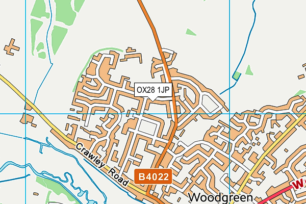 OX28 1JP map - OS VectorMap District (Ordnance Survey)