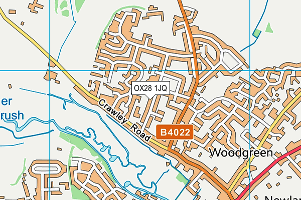 OX28 1JQ map - OS VectorMap District (Ordnance Survey)