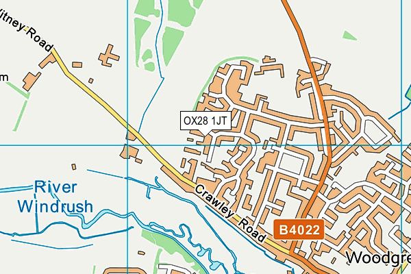 OX28 1JT map - OS VectorMap District (Ordnance Survey)