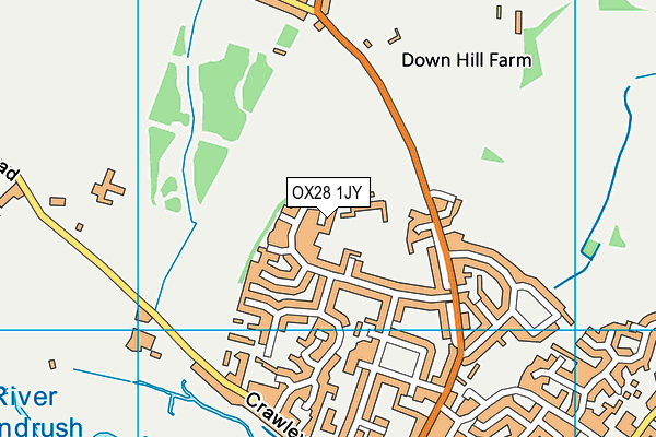 OX28 1JY map - OS VectorMap District (Ordnance Survey)