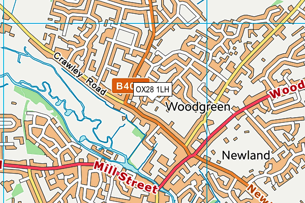 OX28 1LH map - OS VectorMap District (Ordnance Survey)
