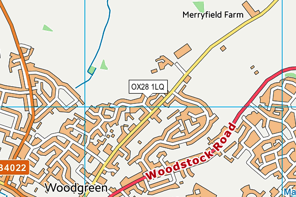 OX28 1LQ map - OS VectorMap District (Ordnance Survey)